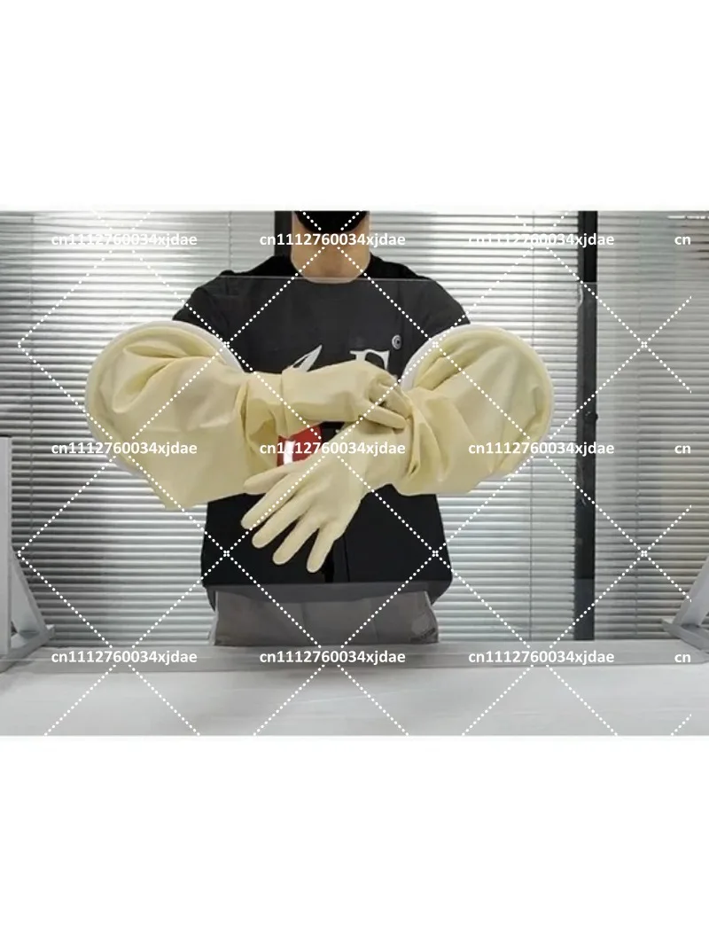 Butyl Rubber Gloves, Acid Alkali Resistant, for Battery Lab Glove Box Vacuum, Durable Flexible