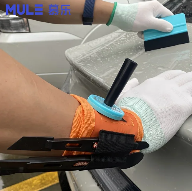 Professional Vinyl Film Tools Oxford Cloth Pouch Car Wrapping Squeegee Arm Pack Utility Wrist Organizing Bag for Film Tools