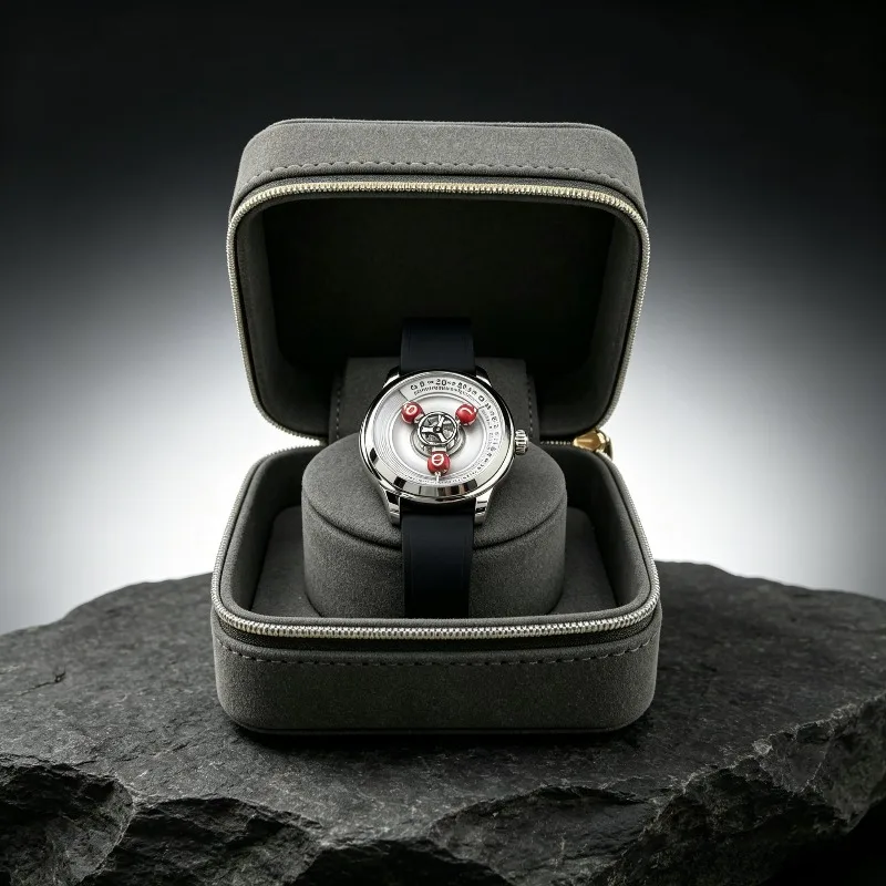 Spherical Three-dimensional Star Wheel Automatic Mechanical Watch | Half Circle Scale | Luminous