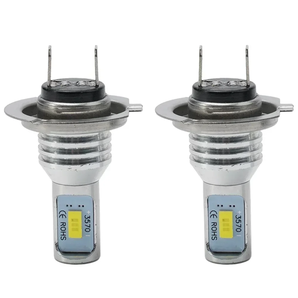 2pcs H7 LED Headlight Bulb Beam Kit 12V 55W LED Super Bright Car Light Headlamp H7 Hi/Lo Beam Conversion Globes Bulbs 8000Lm