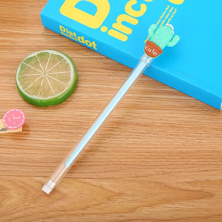 

50PCS Creative Cartoon Simulation Vegetable Neutral Pen Cute Learning Stationery Transparent Pole Office Supplies Gel Pens