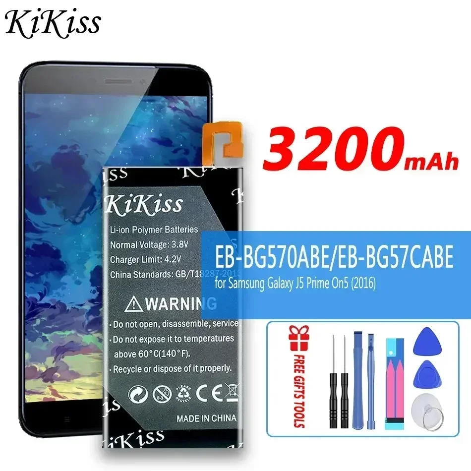 

Мощная аккумуляторная батарея KiKiss 10000 мАч для Samsung Galaxy J5 Prime On5 (3200) G570F G570Y/M G5700