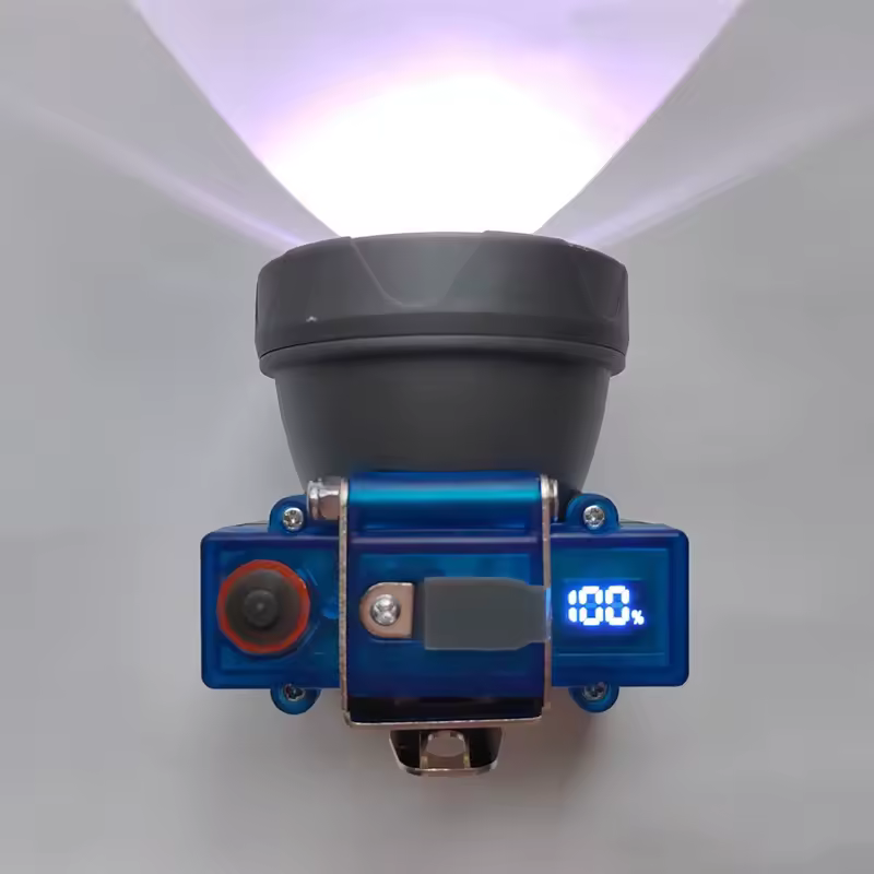 Ip68 Diving Light Security Mine Light Headlight Mine Cave Exploration Strong Lamp 5200 Mah Mining Lamp 20-80H Working 2*18650