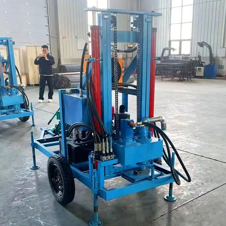 

Customized Portable Diesel Hydraulic Water Well Drilling Rig 22HP 25HP 28HP 30HP 35HP 100m 150m 180m High Efficiency