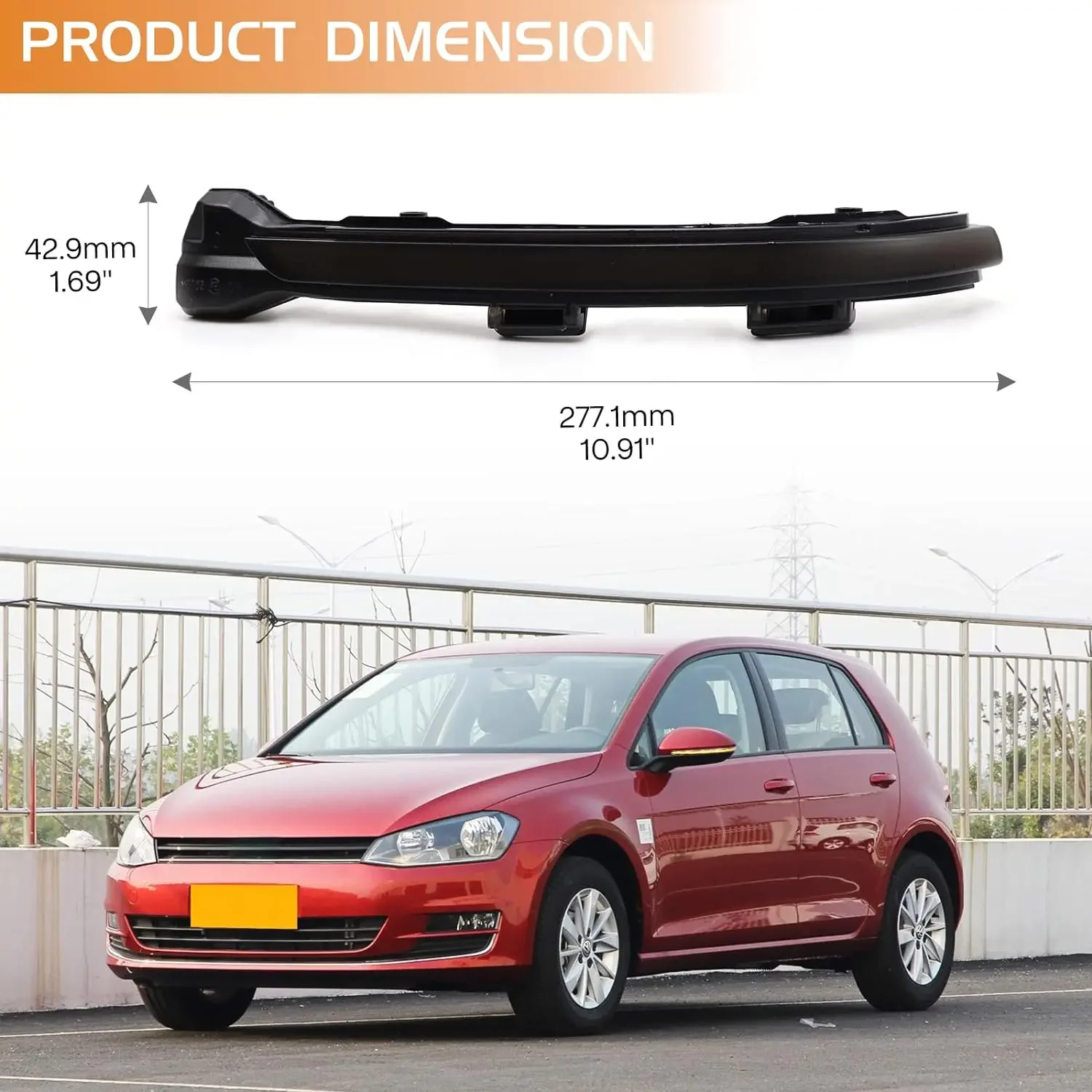 2 szt. Dynamiczne kierunkowskazy LED w lusterkach bocznych, sekwencyjne światła do VW Golf 7 VII MK7.5 JETTA MK7 Tour