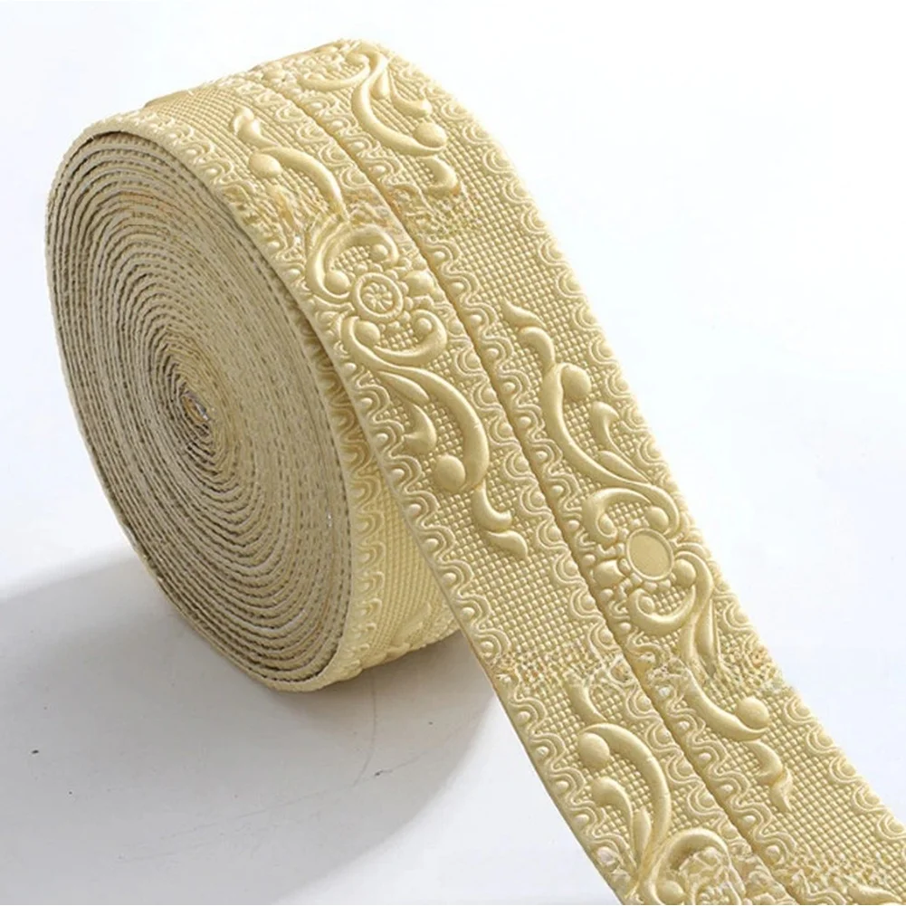 5M 12cm Width Wall Edge Strip Sticker 90-Degree Bendable Border Tape For Walls Furniture PVC Baseboard Corner Waist Line Sticker