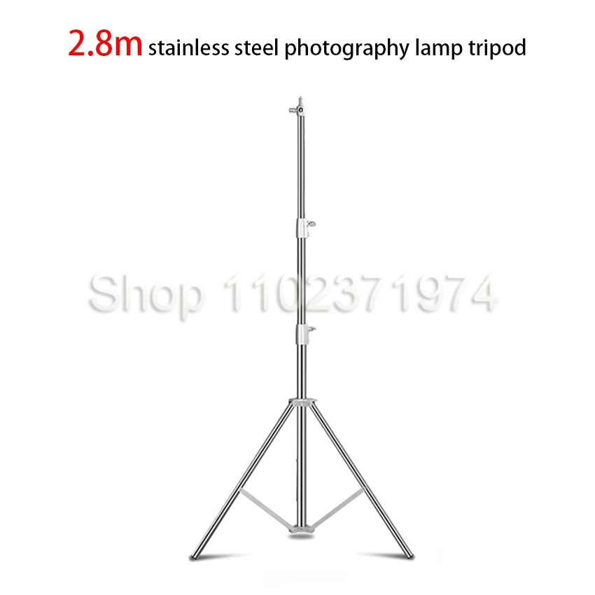 280cm Stainless Steel Tripod Metal Photography Lamp Stand For Ring Light Live Youtube And Photography Softbox