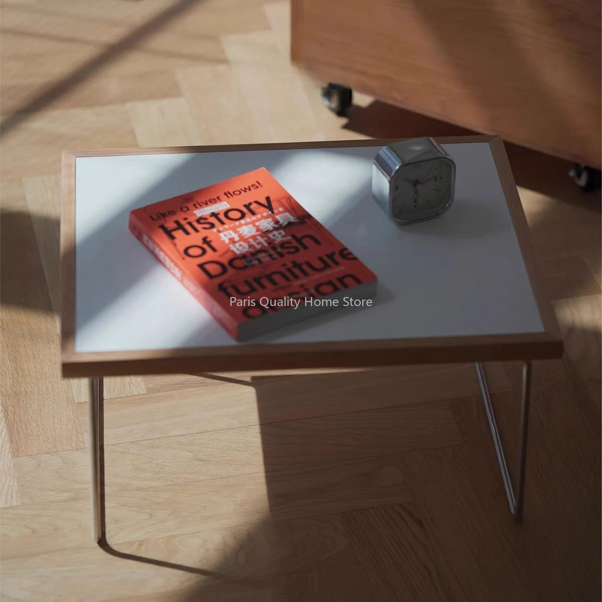 طاولة جانبية ممفيس ملونة من خشب الكرز الأوسط مع عدد قليل من طاولات نافذة الخليج الصغيرة #5