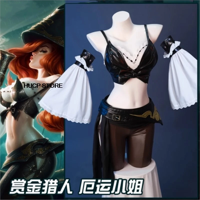 

LOL Miss Fortune Косплей Костюм Игра LOL Охотник за головами Мисс Фортуна Наряд Хэллоуин Женский костюм Кожа чемпионов