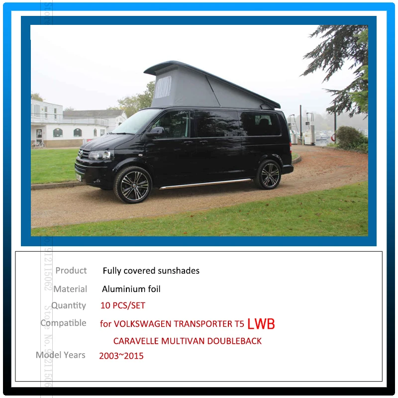 تغطية السيارات المظلات ل Volkswagen VW Transporter Caravelle Multivan Doubleback T5 LWB 2003 ~ 2015 سيارة واقية من الشمس ظلة غطاء