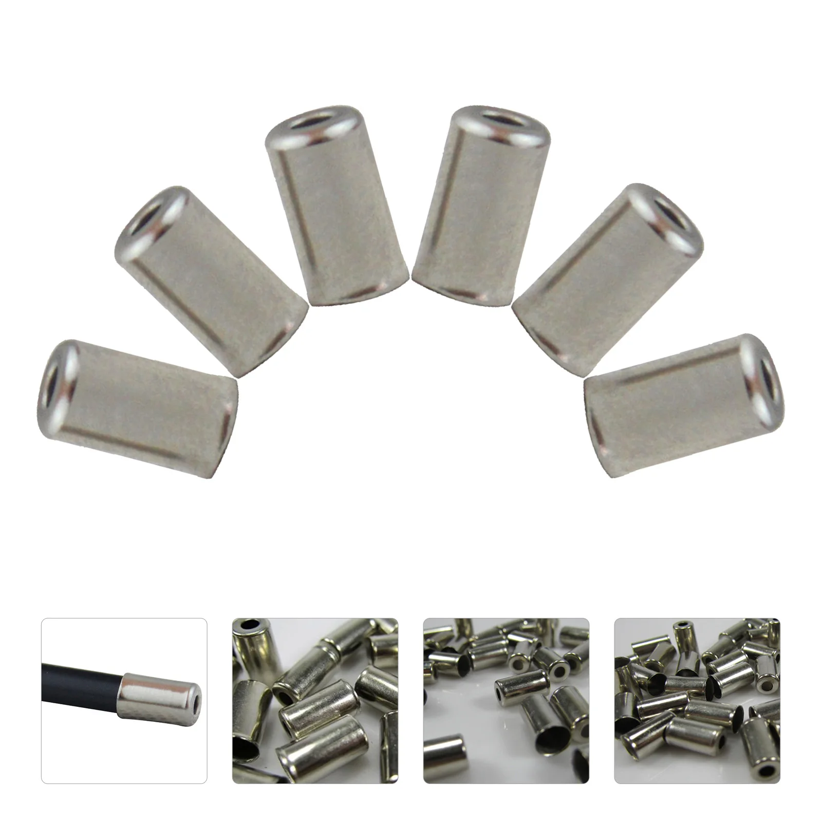 

100 шт. велосипедные тормозные заглушки, металлические сменные наконечники для кабеля тормозного переключателя, аксессуары для всех проводов