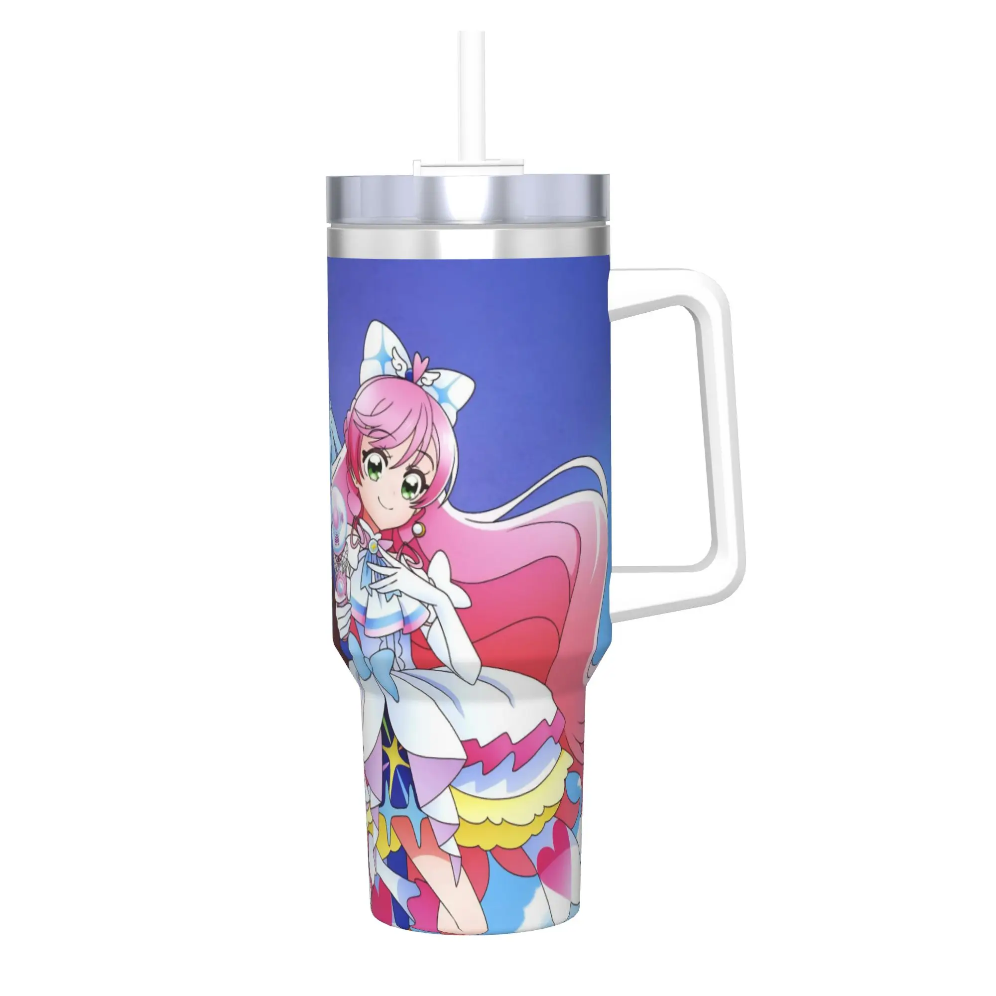 Soaring Sky Pretty Cure Tumbler 40oz Stainless Steel Double Wall Vacuum Insulated  Tumblers Cup With Straw
