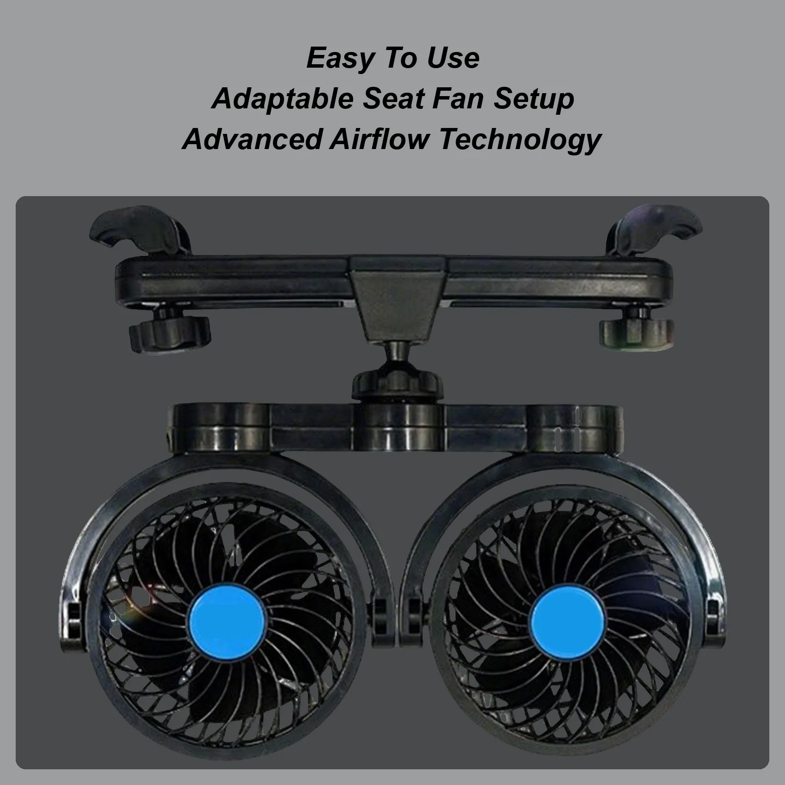 

Car Seat Fans Vehicle Rear Headrest Fans 12V24V Cooling Double Head Ventilador For Auto Hot Weather Road Trip Truck Kids Pets