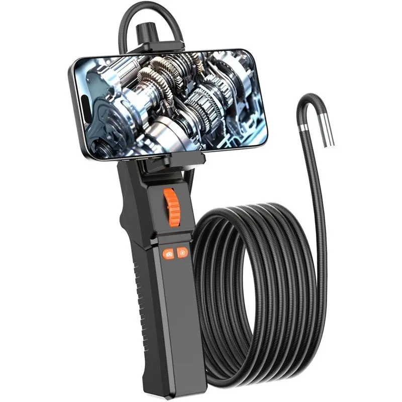 M09K 6Mm 360° Articulating Borescope Endoscope Camera With Light, Car Endoscope Inspetions For Android/IOS Phone
