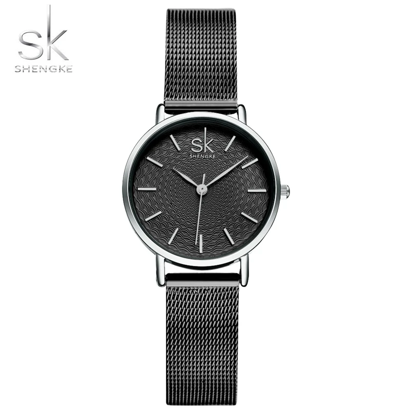 Shengke-Relojes de pulsera dorados a la moda para mujer, reloj Sttrap de Milán, joyería femenina de lujo, nuevo