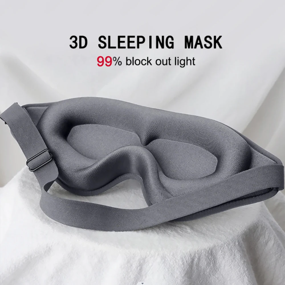 Maska do spania 3D Opaska na oczy Maska do spania Miękka pianka z pamięcią kształtu Maska na oczy 99% Blockout Light Slaapmasker Eye Cover Patch