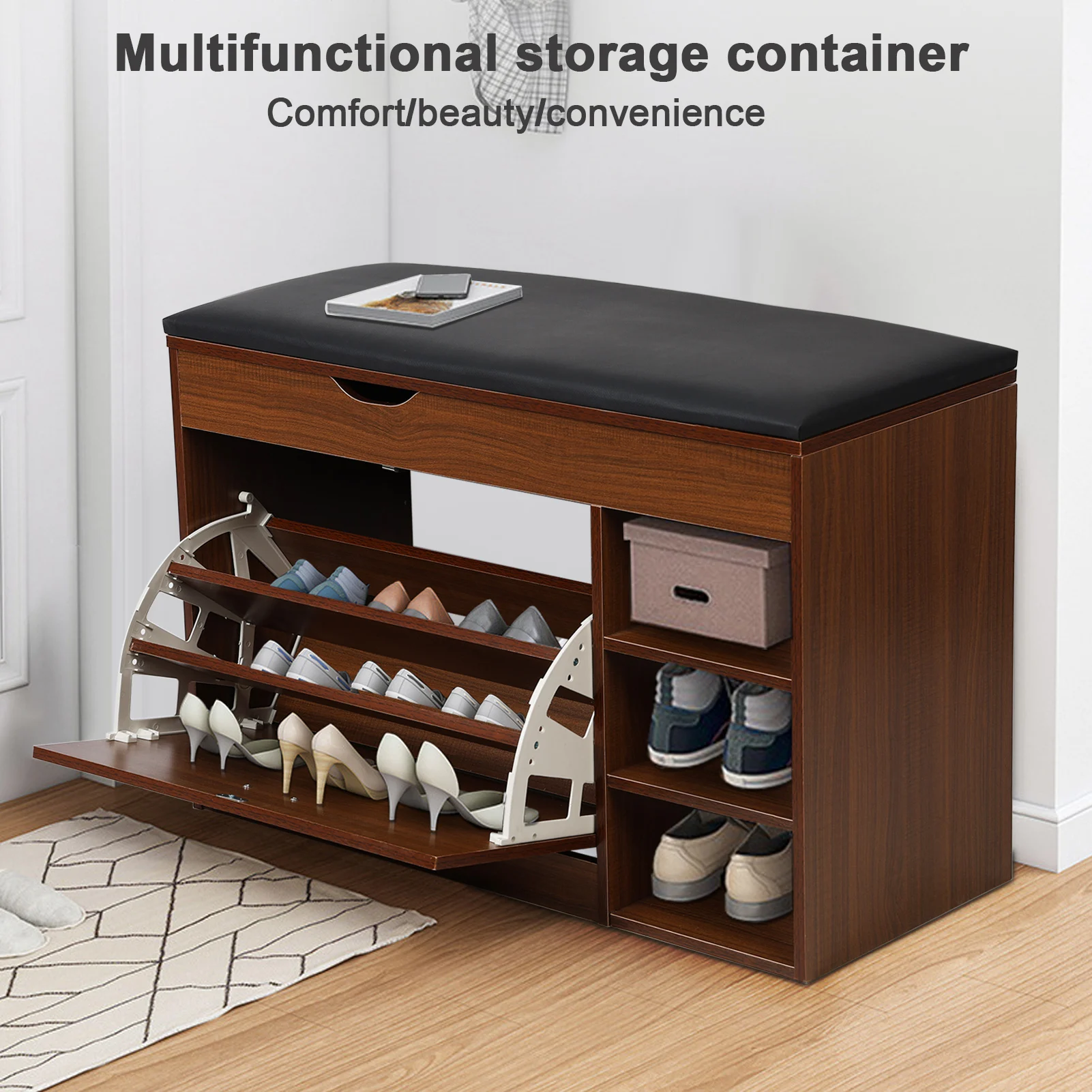 

Storage Bench With Shoe Rack Shoes Changing Stool Cabinet Organizer For Living Room Corridor Hallway Entrance Furniture Home