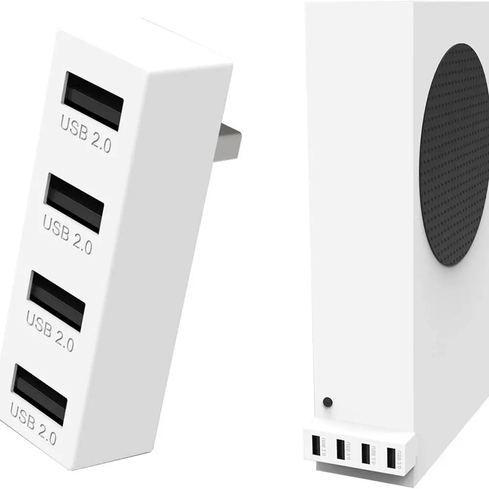 4 porty USB Hub 2.0 dla Xbox serii XSS/XSX, szybki Adapter rozszerzający rozdzielacz Hub na USB