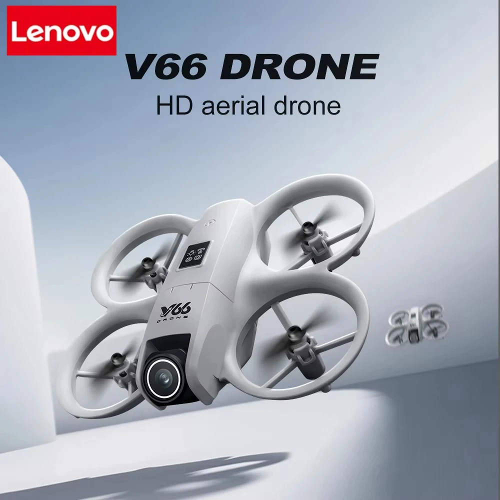 Lenovo V66 Mini GPS RC Aerial Drone 8KHD Professinal Wide Camera Foldable Intelligent Obstacle Avoidance Brushless Motor Drones