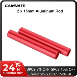 CAMVATE 15mm Rods Pack Aluminum Alloy Rods Combination Camera Rail Rod 2 Pairs Pack For Shoulder Rig Kit