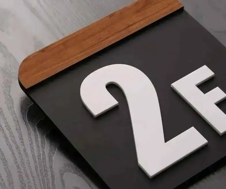 Nummer Boden Boden Schild Platte individuelle Serie Buchstabe Nummer Acryl Schild Wandmontage Beschilderung 3D Wandaufkleber Nummer Karte – Detail 5