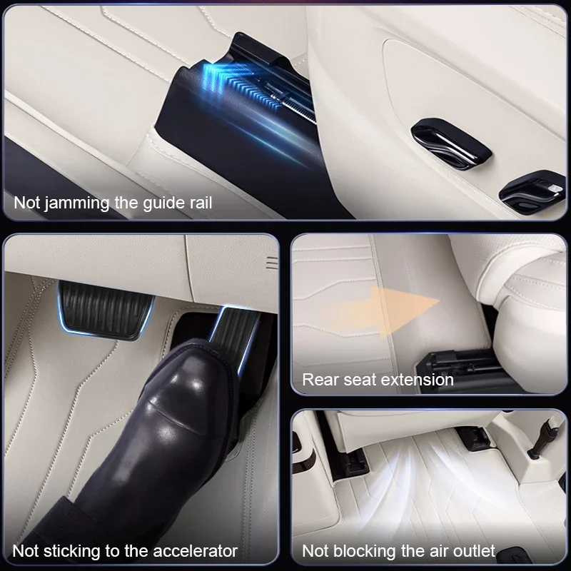 Custom Nappa Leather Car Foot Protect Mat Anti-Slip Luxury Waterproof Floor Pad Auto Accessory For VOYAH DREAM 2023-Present view 4