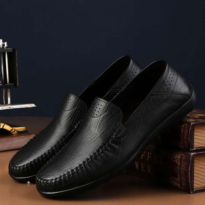 Shoes For Men slip on spring autumn Casual Easy Wear Male Loafers Men Genuine Leather Fashion Work Designer summer loafers