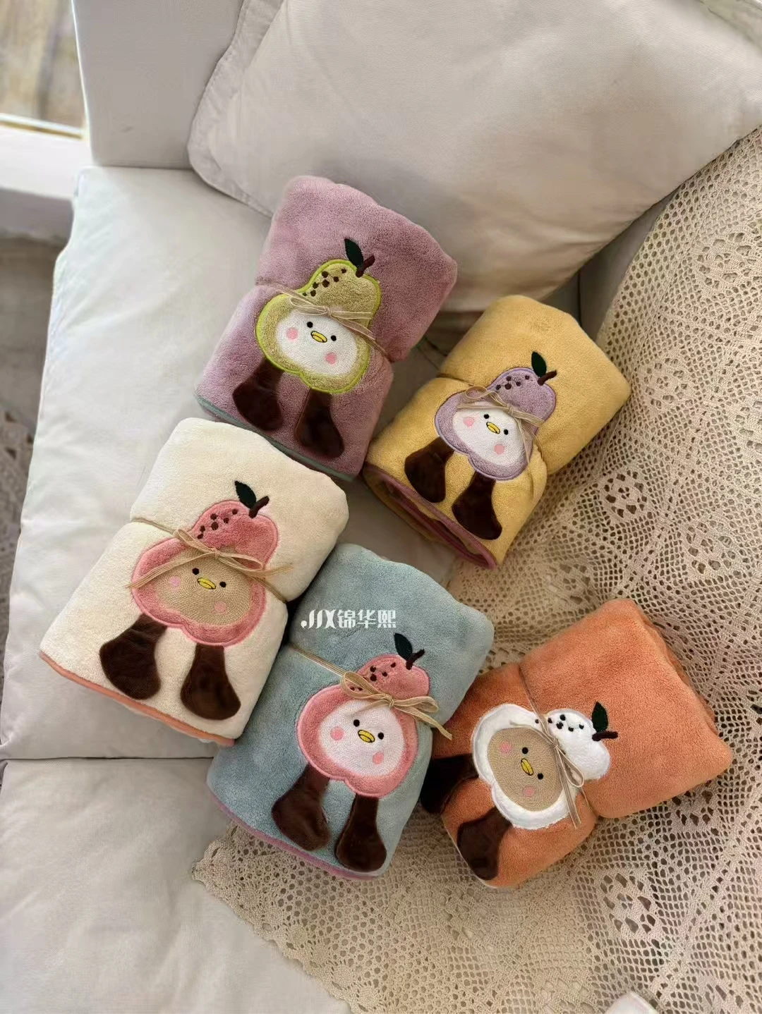 2025 نمط جديد الطازجة والخفيفة الكمثرى الفاكهة المرجان الصوف سميكة ماصة التجفيف السريع منشفة منشفة الوجه لينة لتجفيف الشعر #2