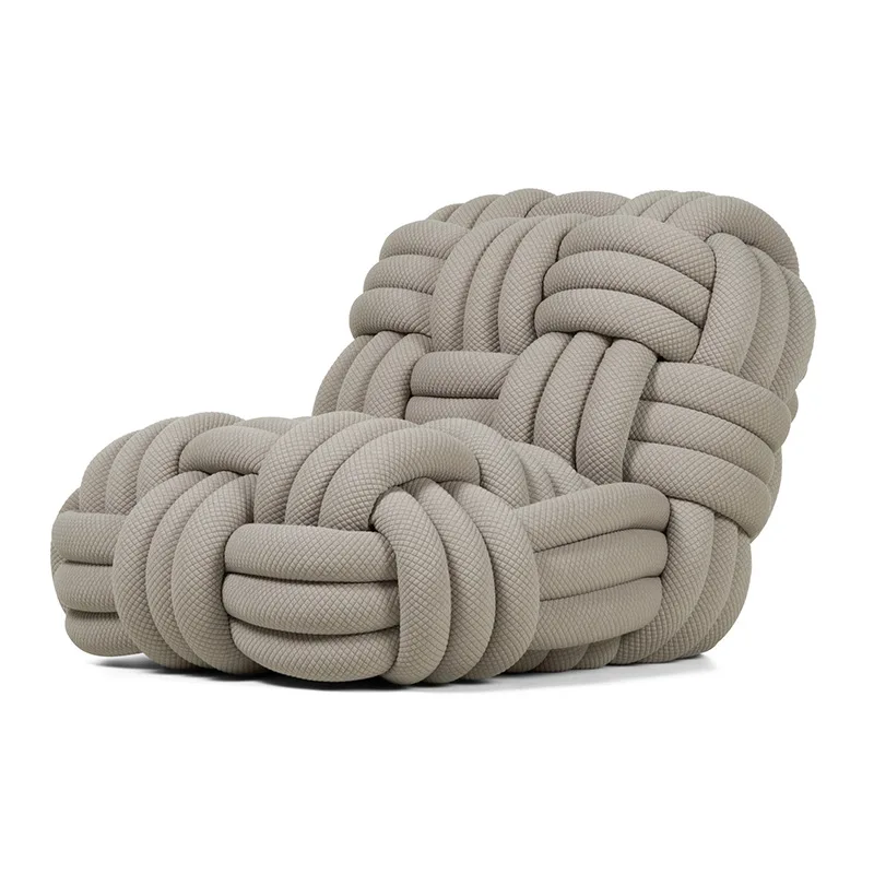 

Creative art personalized leisure chair Italian minimalist single sofa chair knot braided chair