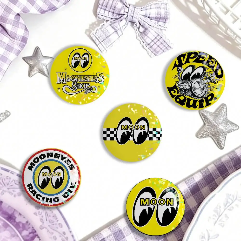 Fashion Brands M-Mooneyes Laser Badge Clothes Backpacks Hats Accessories Gifts For Children Friends Fans Collectibles