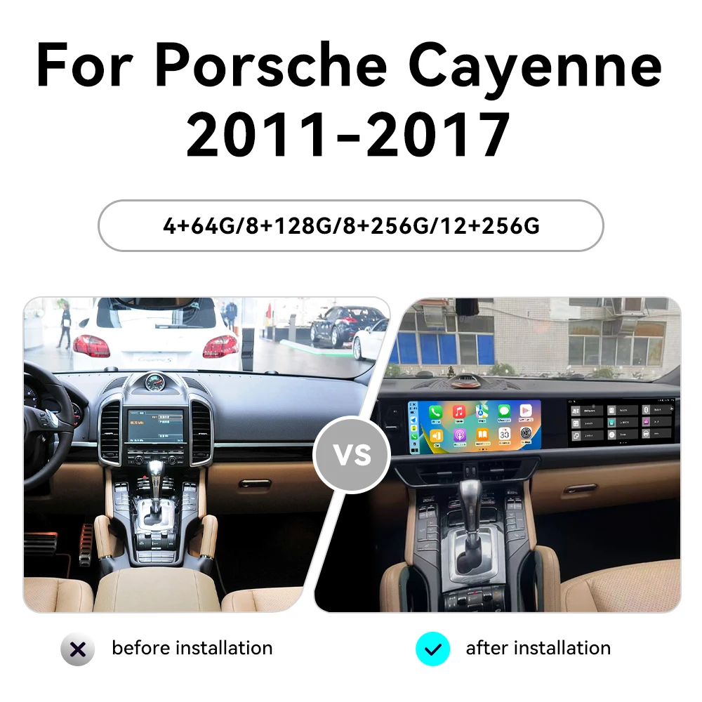 25 Inch Dual Screen Carplay Android For Porsche Cayenne 2010-2017 UP NEW Car Radio GPS Navigation Multimedia Player Head Unit
