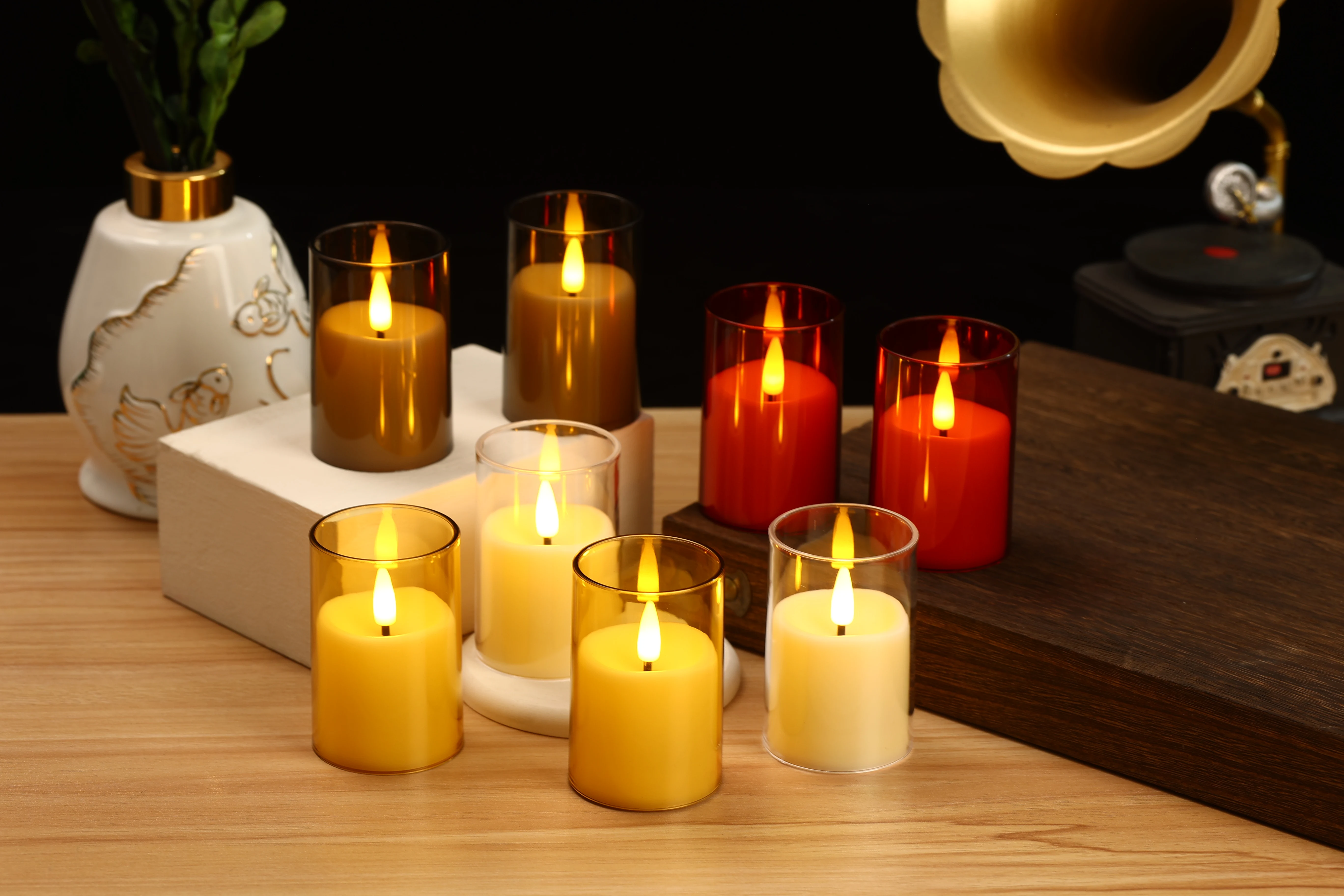 6Pcs Flameless LED Candle Lights Creative Wishing Led Tea Lamp Warm White Halloween Wedding Christmas Decoration Candle Light