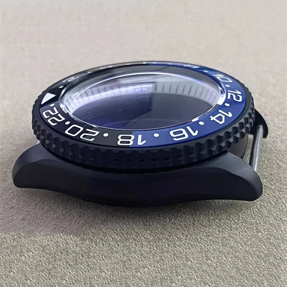 

New Black Watch Case 41.5mm 3.8 o'clock S Crown Stainless Steel Mineral Glass Case for NH35 NH36 4R Movement DIY