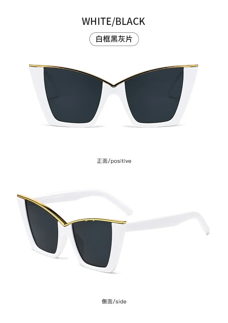 Cat-Eye-Sonnenbrille mit großem Rahmen, neuer Stil 2025, personalisierte Sonnenbrille, trendig und beliebt auf Instagram, modische Sonnenbrille – Detail 15