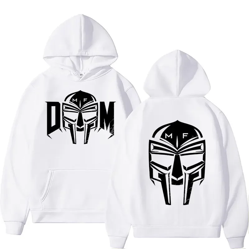 Rapper MF Doom Madvillainy Metal Face Double Sided Print Hoodie Men's Hip Hop Oversized Sweatshirts Male Fleece Cotton Hoodies