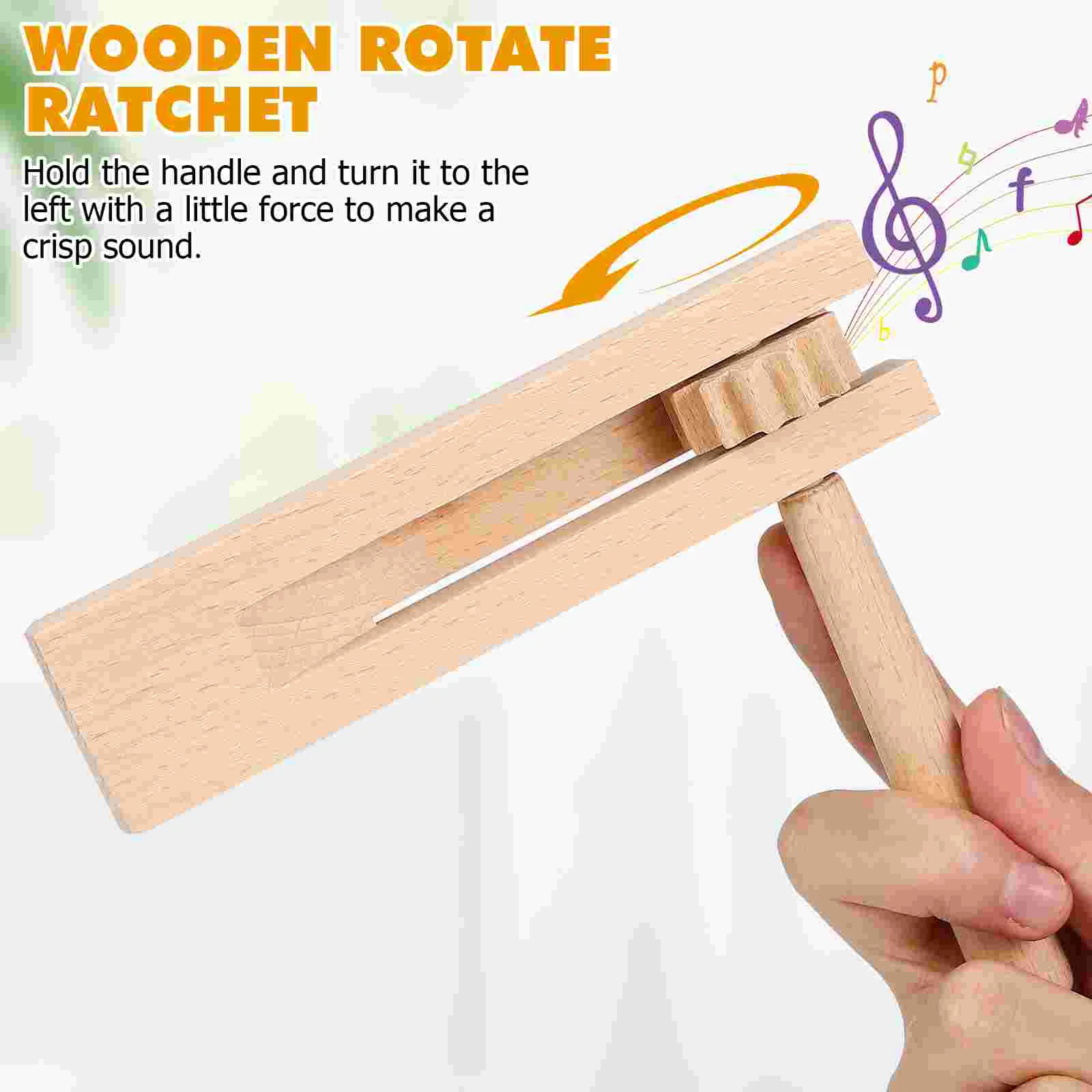 2 Pcs Soundboard Noise Maker Matraca Toy Musical Instrument Ratchet Toys Wooden Traditional