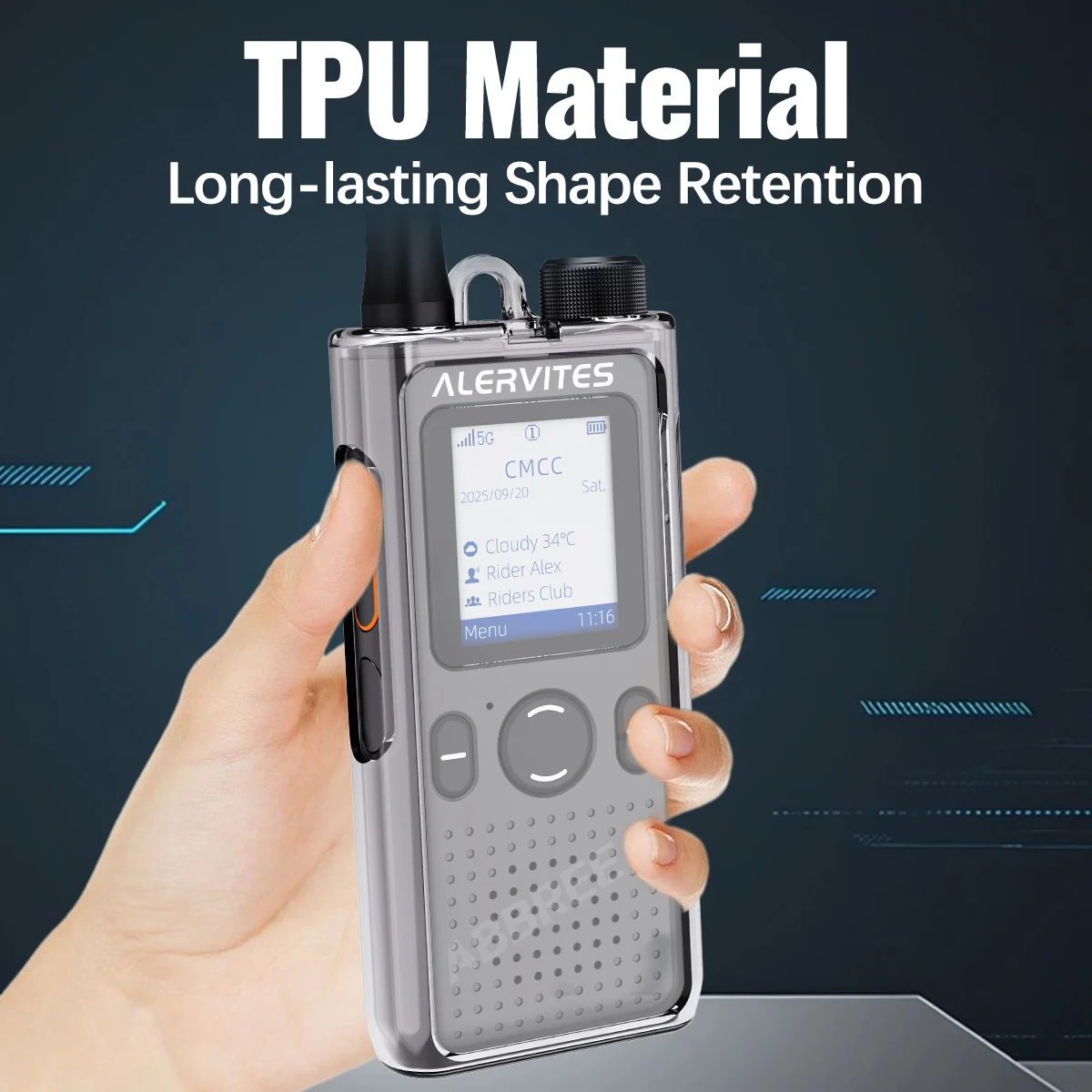 ABBREE AT-1 Walkie Talkie Clear Protective Case Transparent TPU Cover Clear Case Anti-drop Case For BAOFENG AT-1 Ham Radio image 2