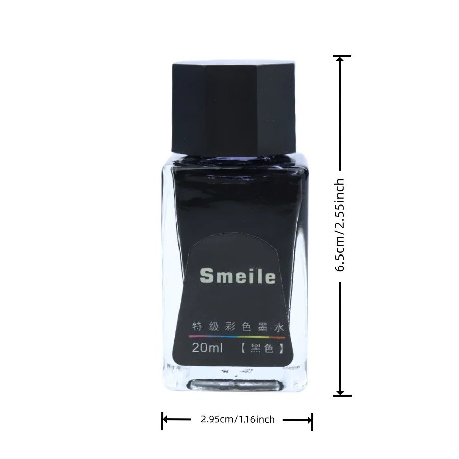 11-Colors Steel Pen Ink, Non-carbon, Glass Bottle, 20ml, High-quality, Quick-drying, For Students And Adults