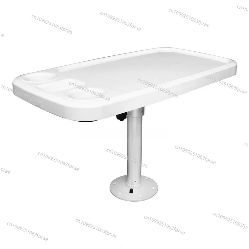 Detachable Lifting Table with ABS Double Layer Cup Holder, Universal Desk with Retractable Legs for RV, Yacht&Commercial Vehicle