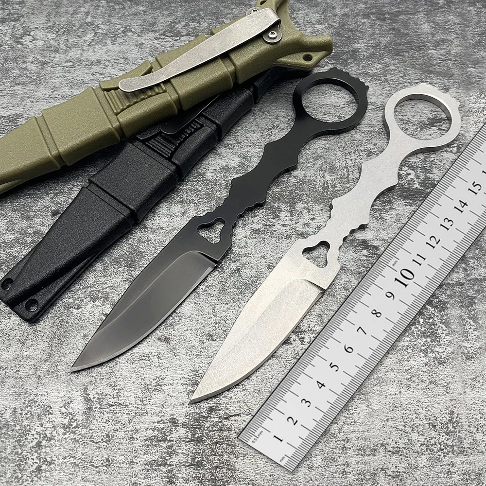 

Fixed Blade Knife blade sharp 440C steel blade with sheath field survival knife camping EDC tool