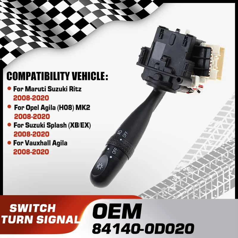 

Turn Signal Headlamp Combination Switch For Maruti Suzuki Ritz Opel Agila MK2 Suzuki Splash Vauxhall Agila 2008-2020 84140-0D020