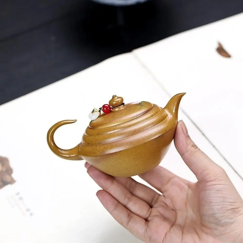 

Чайник из исинской глины «Оригинальный обожженный облаком» с ручкой «Персик», 180 мл, ручной работы, для набора для чаепития Кунг-фу, подарочный