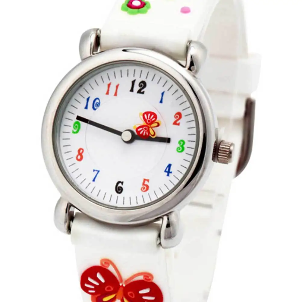 

Waterproof Watch Wristwatch 3D Cartoon Pattern White Fashion Sporty Timepiece Comfortable Strap Accurate Quartz Movement