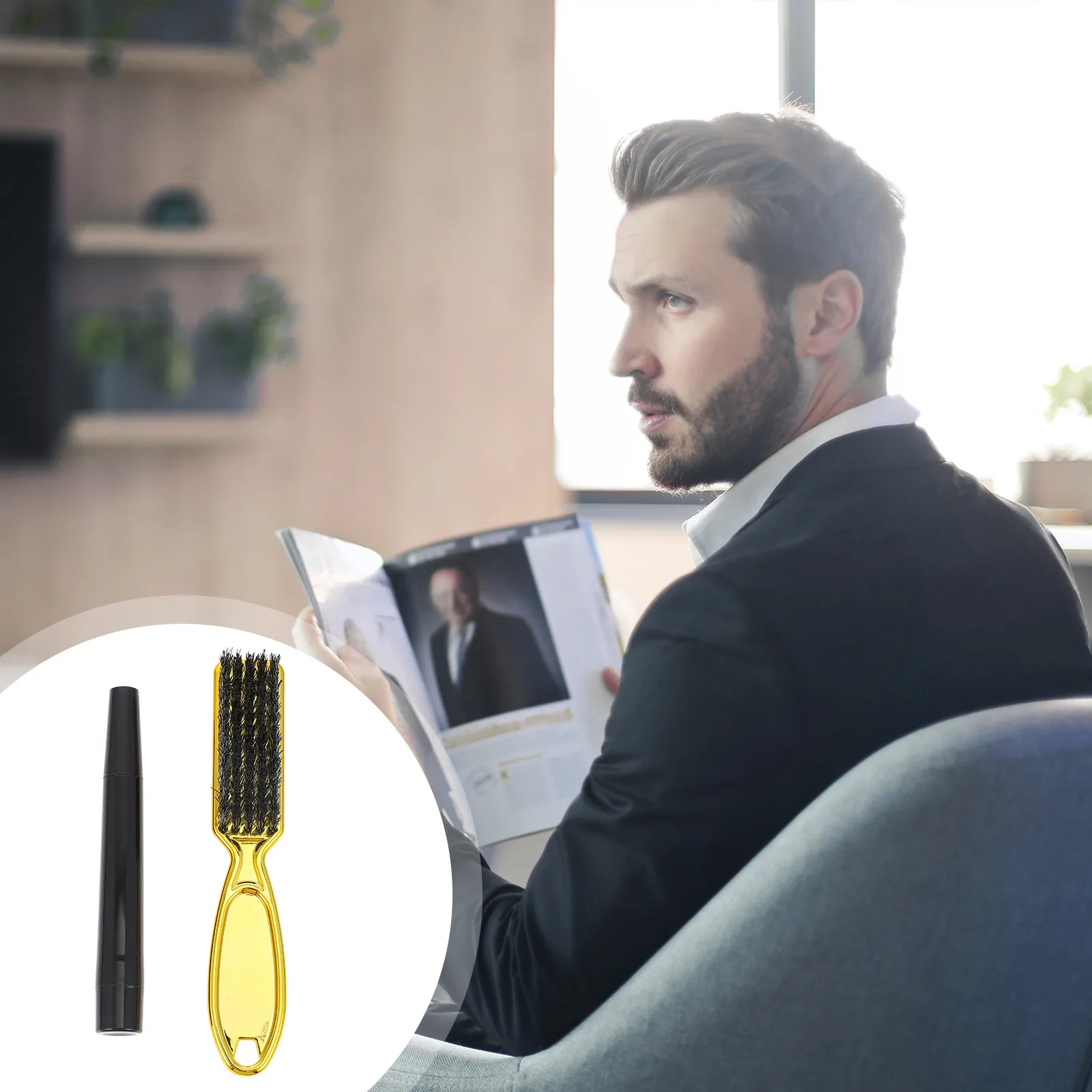 

Карандаш-корректор для усов и бороды, набор для ухода за мужскими усами, расческа из АБС-пластика