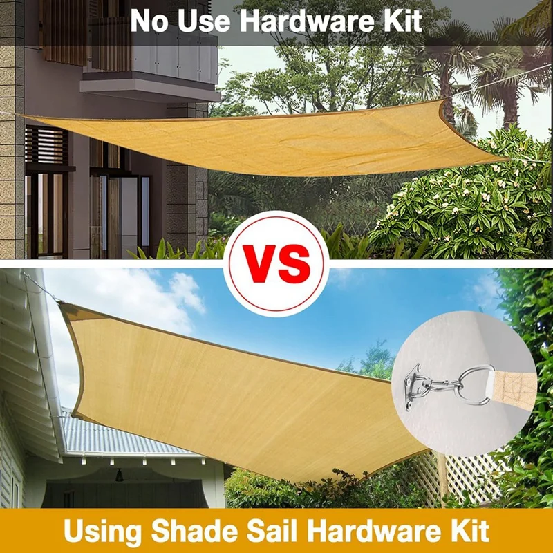 Sun Shade Sail Hardware Kit 80Pcs For Rectangle Sun Shade Sails Canopy Installation Accessories M6 Turnbuckles