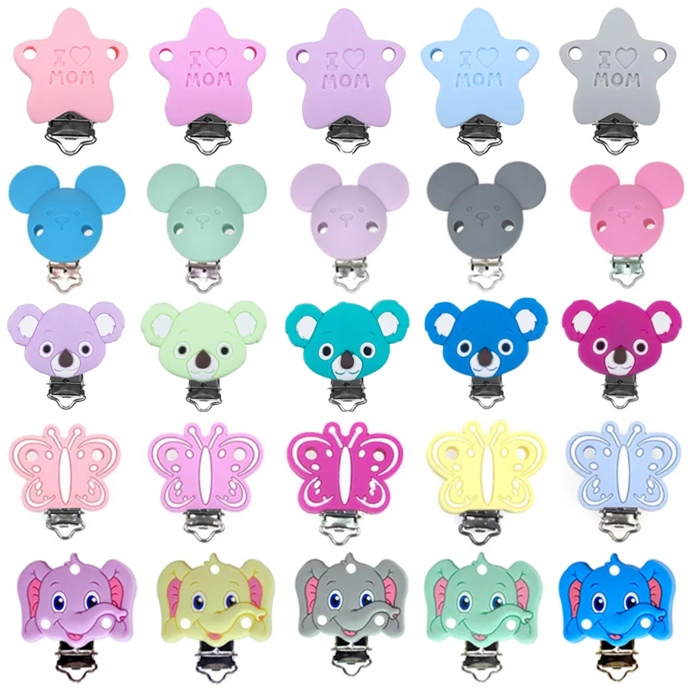 Kovict 3pcs/Lot Animal Style Set Silicone Clips DIY Bag Hat Chain Keychain Holder Clamps Jewelry Handmade Accessories