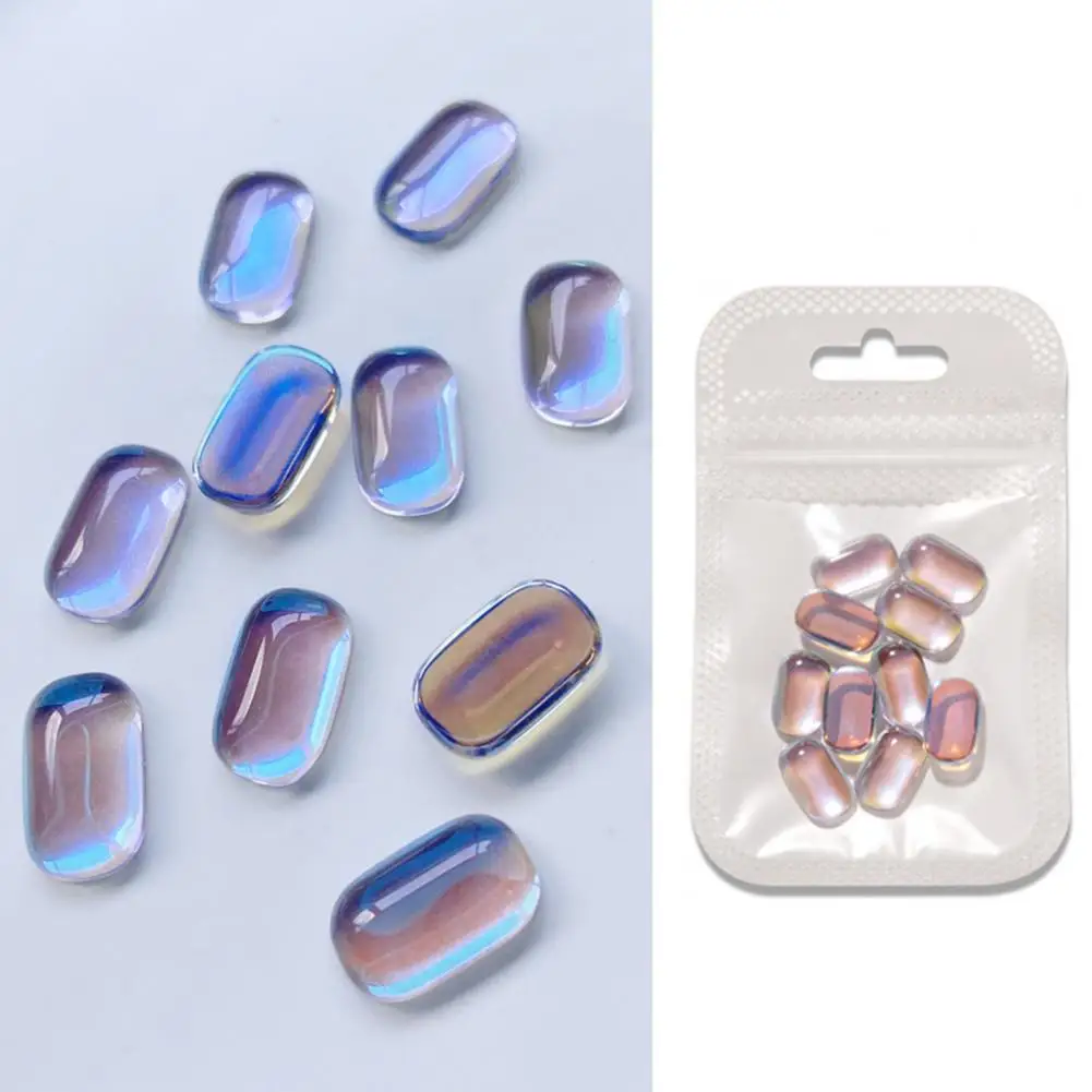 10Pcs Manicure Charms  Fade-Resistant   Nail Ornament 3D Octagonal Nail Jewelry Manicure Designs