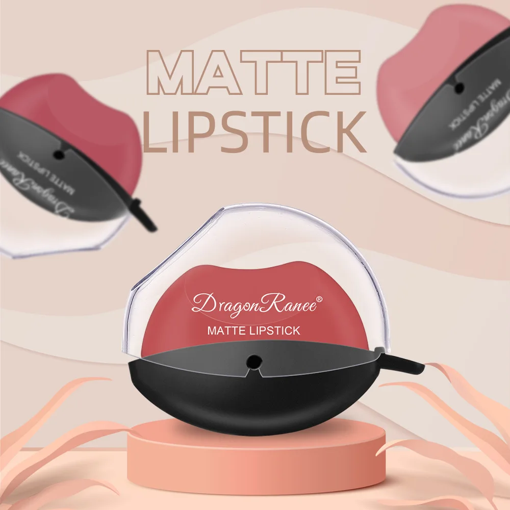 Lazy Lipstick Lip Shaped Matte Velvet Kiss Lip Makeup Sweat Proof Long Lasting Nude Maple Red Fall Winter Multiple Colors Daily