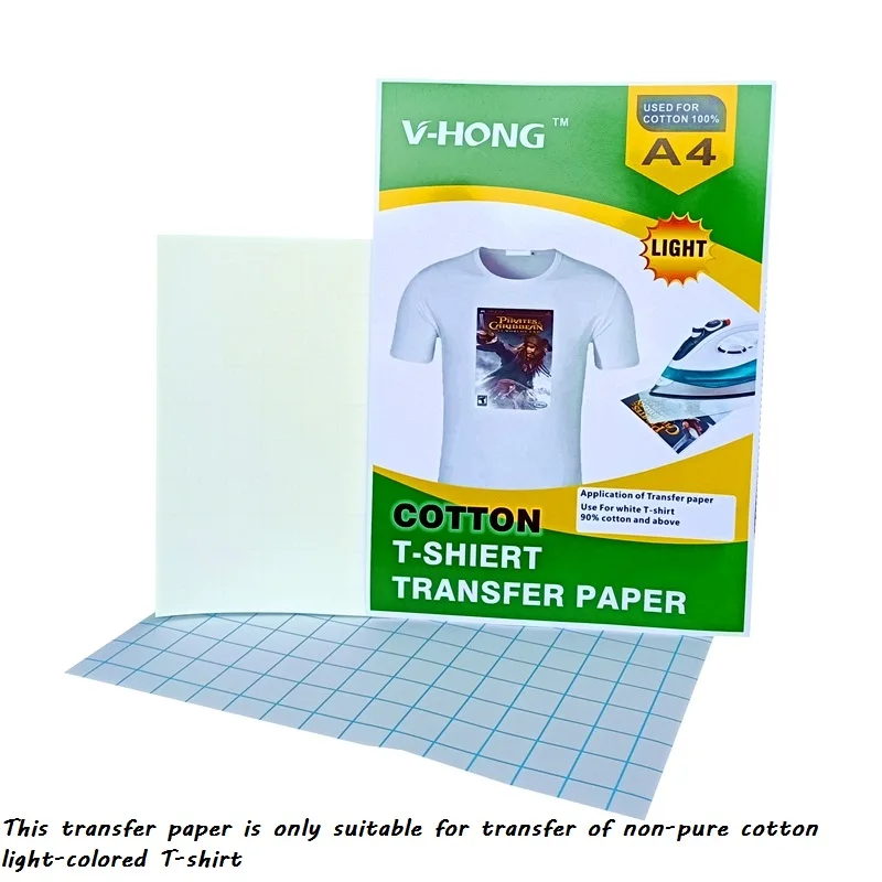 A4 Printing Papers on Clothes New Printable Textile Vinyl Inkjet Thermal Transfer Paper for T-shirt Sublimation Paper Transfer