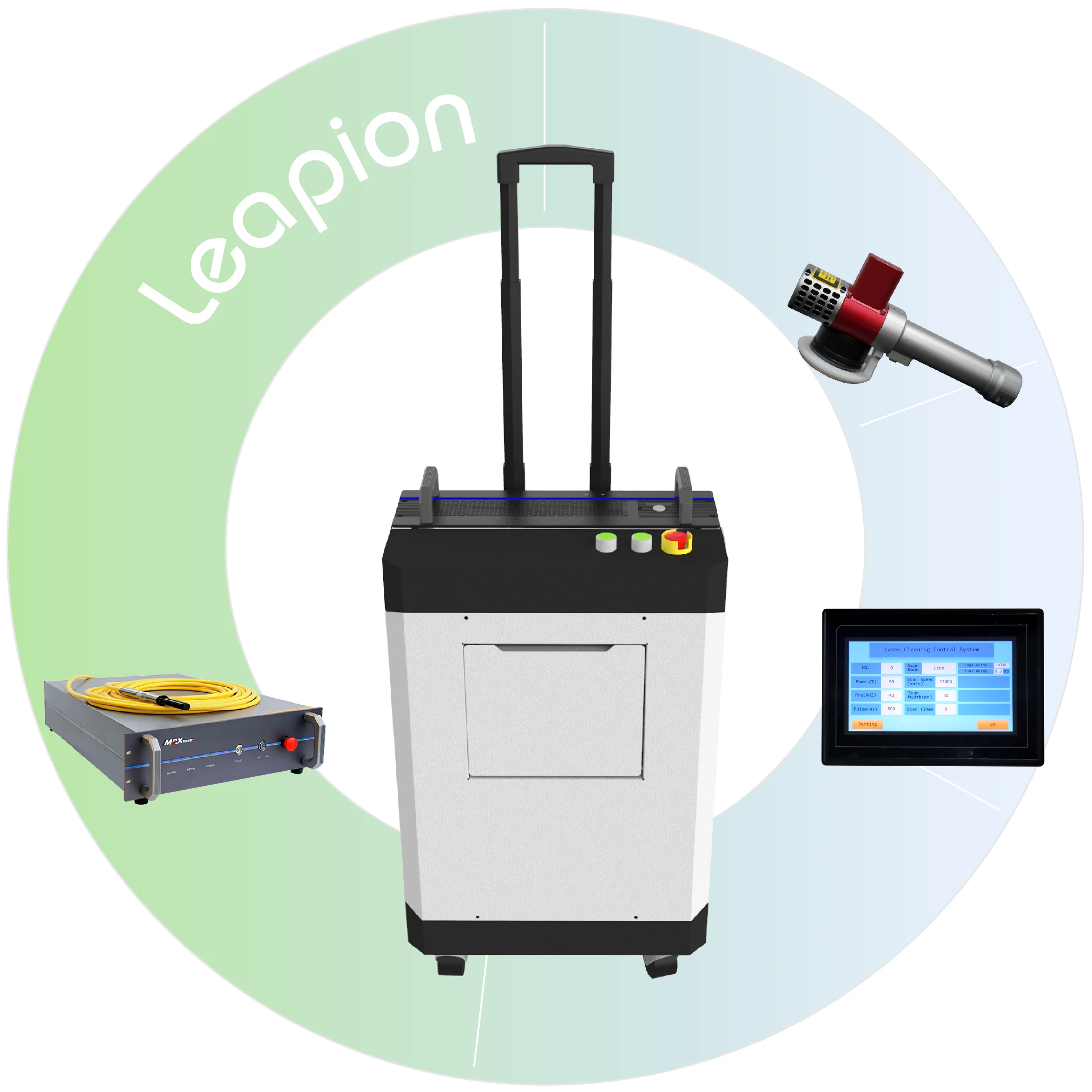 Easy to Operate 100W 200W Laser Cleaning Machine 300W Pulse Laser Cleaner for Wood Paintcustom